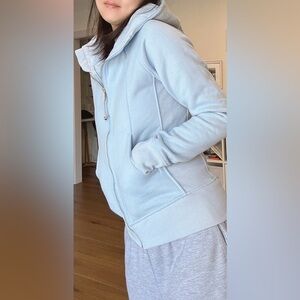 Lululemon Scuba Full-Zip Hoodie in sky blue size 8.